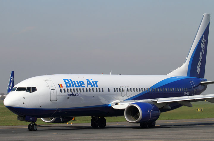 Blue Air introduce zboruri pe ruta Cluj-Napoca - Bucuresti
