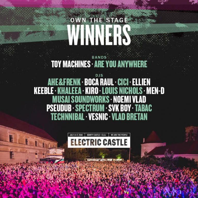 Două trupe și 18 DJ din România vor completa line-up-ul Electric Castle 1 own the stage winners