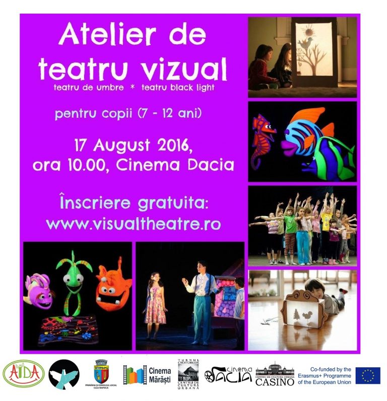 Ateliere gratuite de teatru vizual pentru copiii si tinerii din Cluj-Napoca 2 Afis ateliere pentru copii