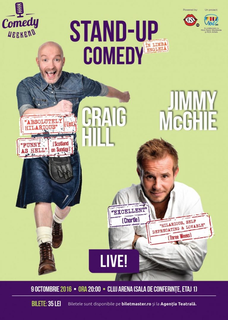 Comedia și umorul se întorc la Cluj-Napoca în cadrul evenimentului Comedy Weekend 8 Poster CW cluj