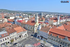 Clujul văzut din turnul Bisericii Sfântul Mihail