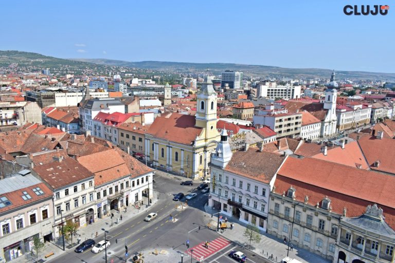 Clujul văzut din turnul Bisericii Sfântul Mihail
