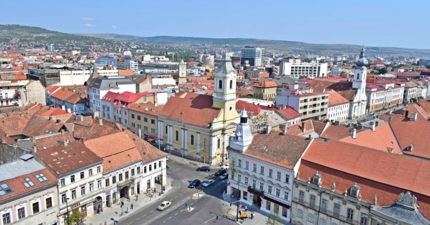 Clujul văzut din turnul Bisericii Sfântul Mihail