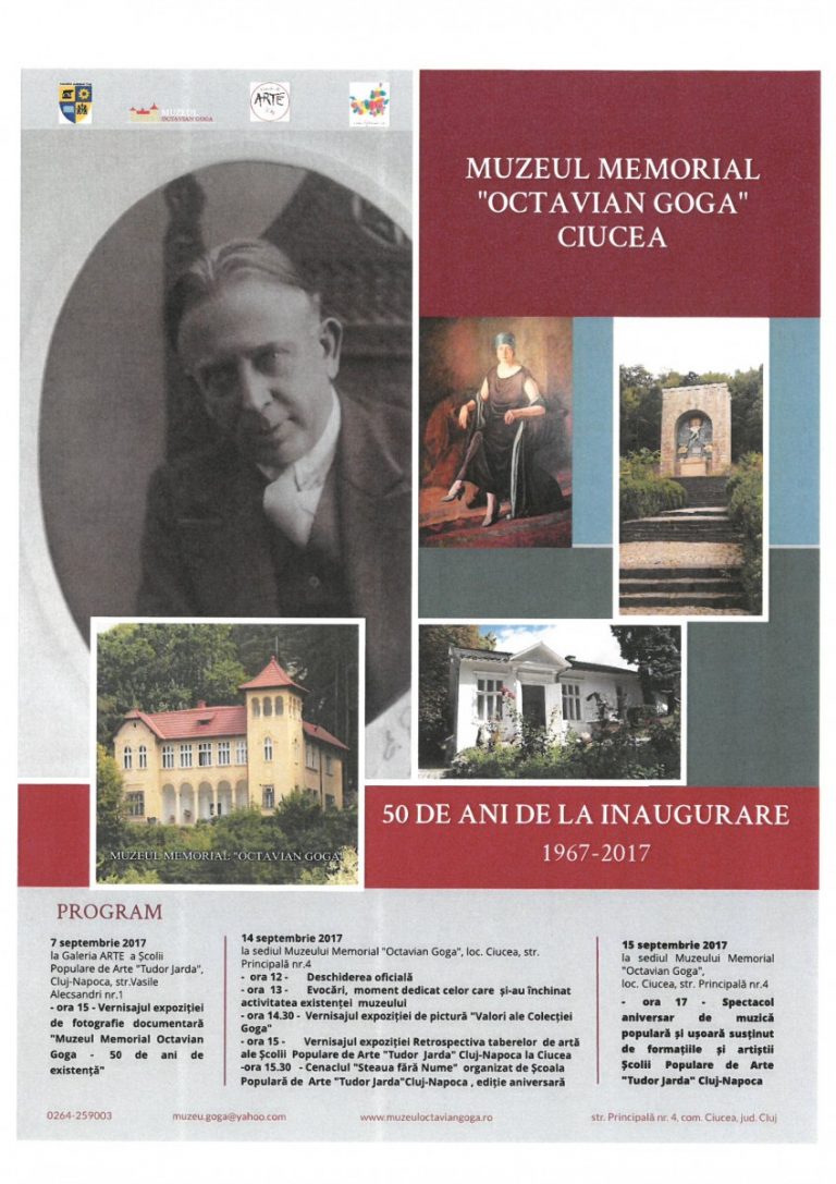 50 de ani de la inaugurarea Muzeului Memorial „Octavian Goga” din Ciucea