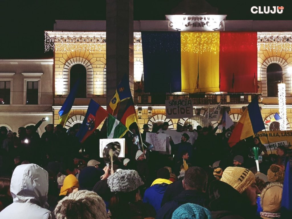 protest in cluj-napoca