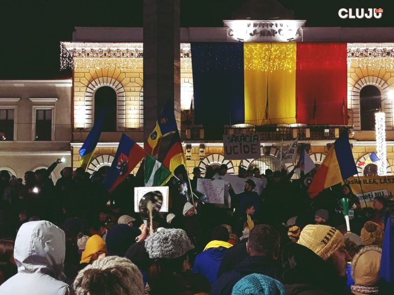 protest in cluj-napoca