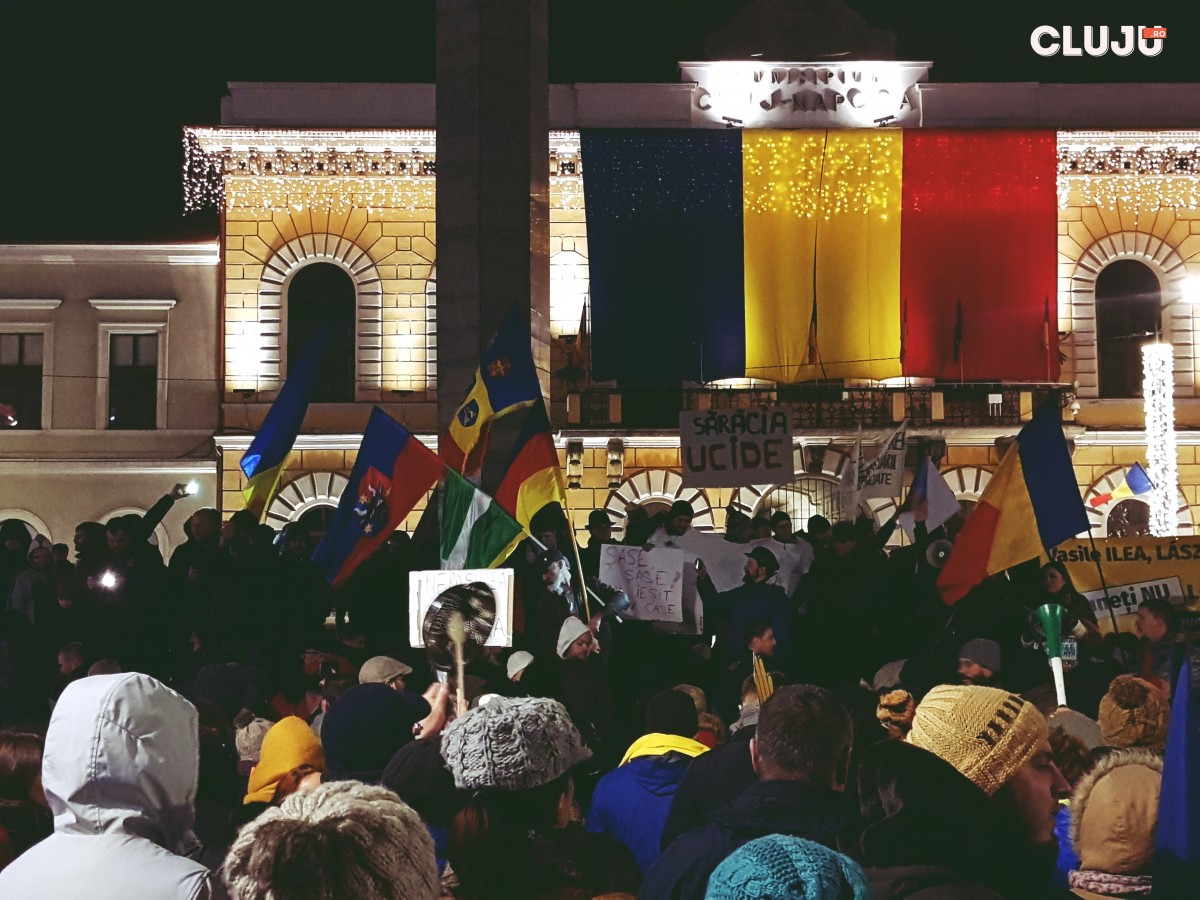 protest in cluj-napoca