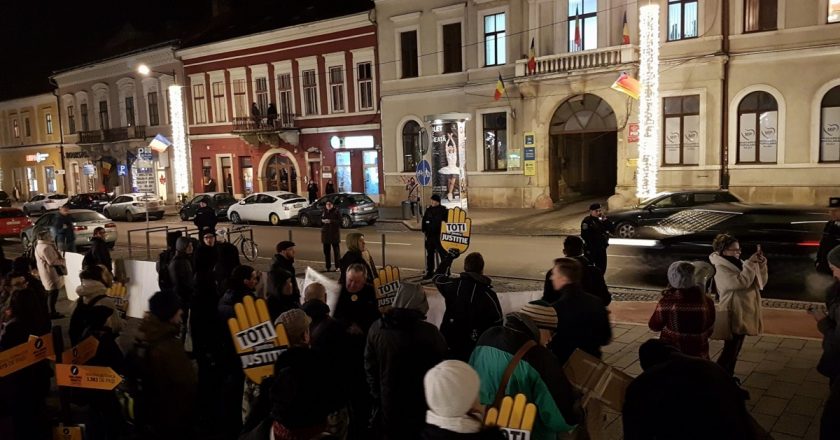 Protest în aceste momente în Cluj-Napoca