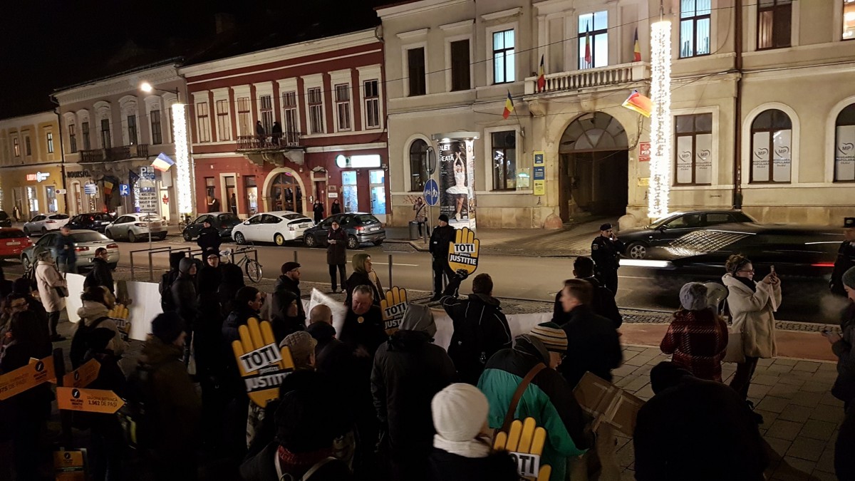 Protest în aceste momente în Cluj-Napoca