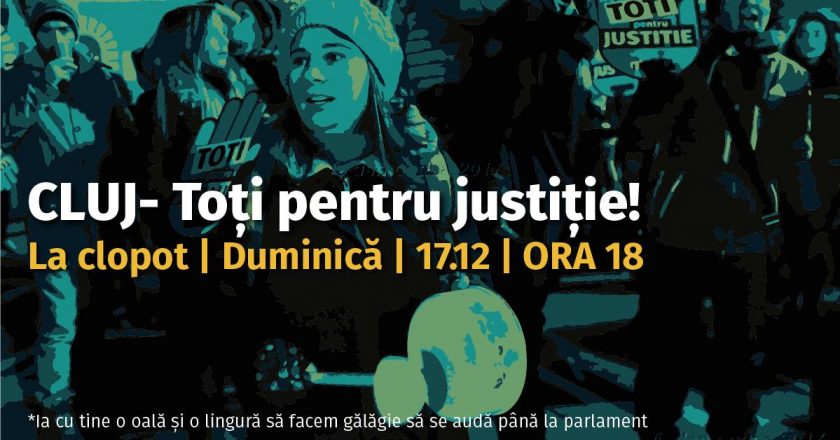 Un nou protest la Cluj: "Toţi pentru justiţie"