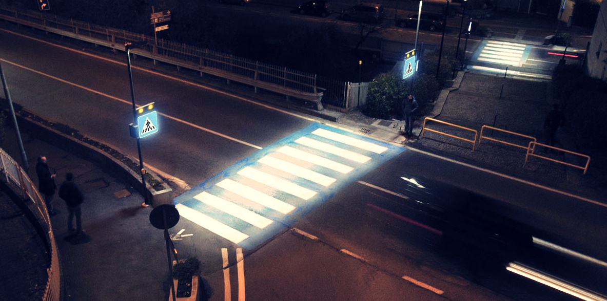 treceri de pietoni iluminate