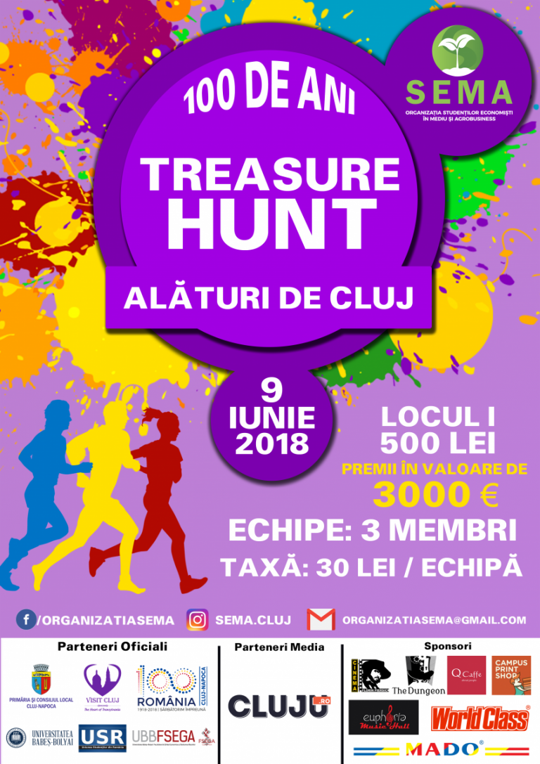 SEMA a dat startul înscrierilor celui mai mare Treasure Hunt din Cluj-Napoca