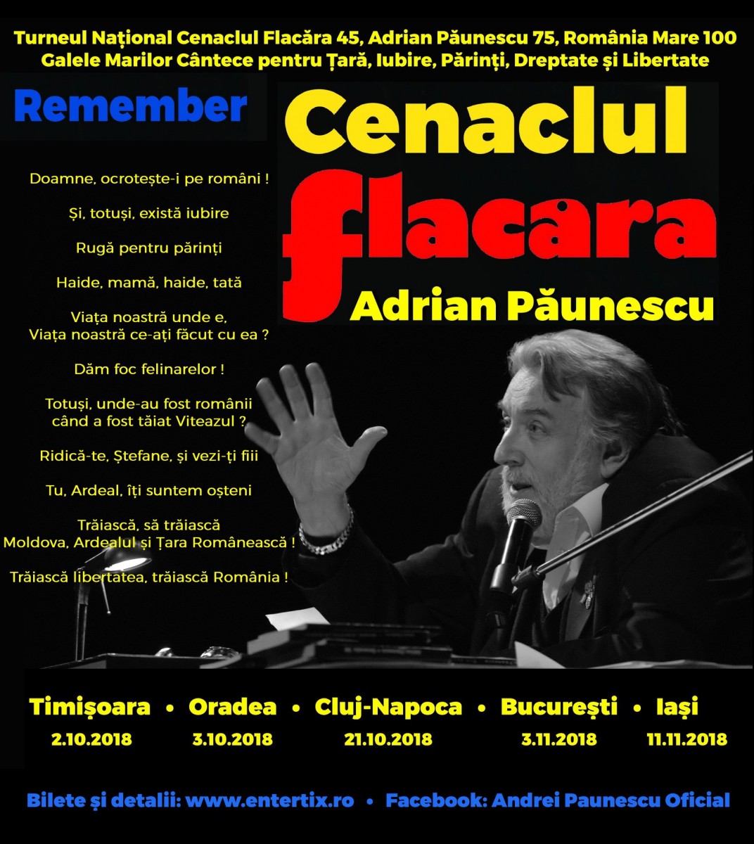 "Remember Cenaclul Flacăra" la Cluj | Mari muzicieni români vor concerta la Cluj