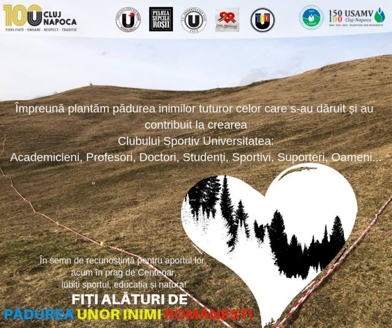 Acţiune de împădurire la Cluj: “Pădurea 'U'nor inimi româneşti"