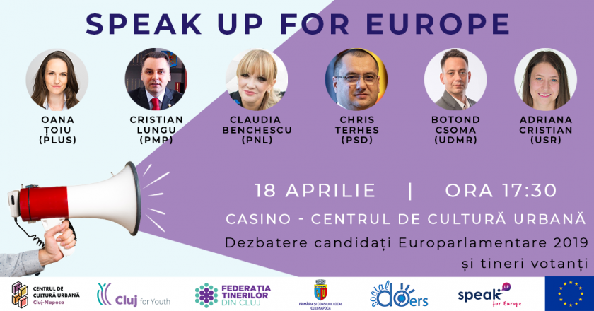 Candidații la Alegerile Europarlamentare în dialog cu tinerii din Cluj