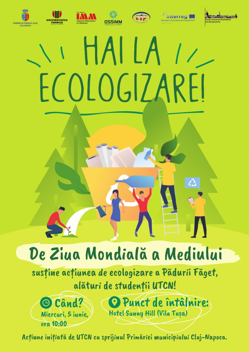 70 de studenţi ai Universităţii Tehnice din Cluj organizează o amplă acţiune de ecologizare în Făget