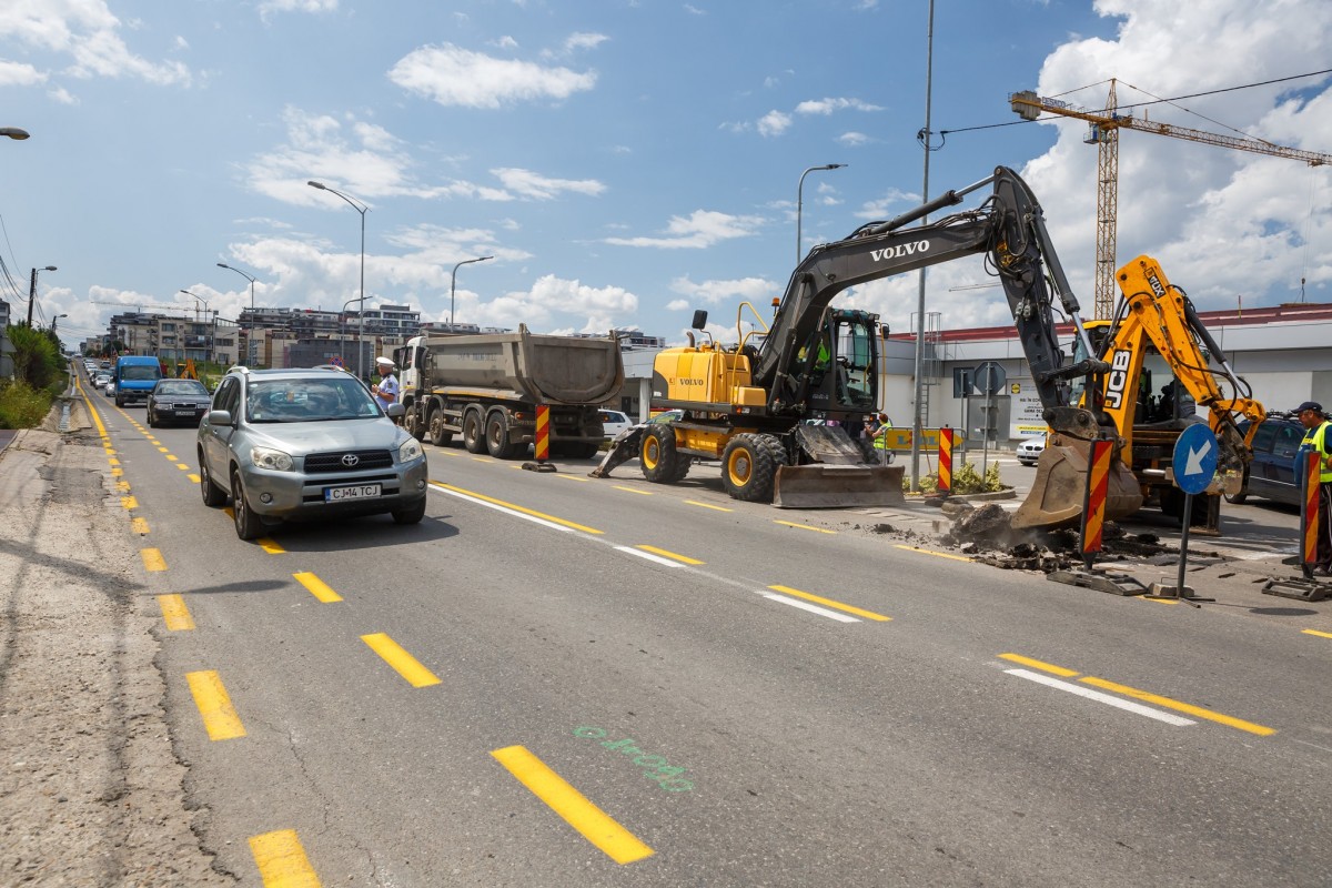 Au început lucrările de supralărgire și modernizare pe strada Bună Ziua din Cluj