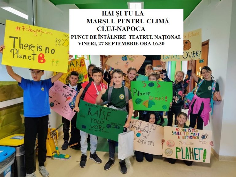 Tinerii din Cluj ies vineri în stradă într-un ,,Marș pentru Climă”