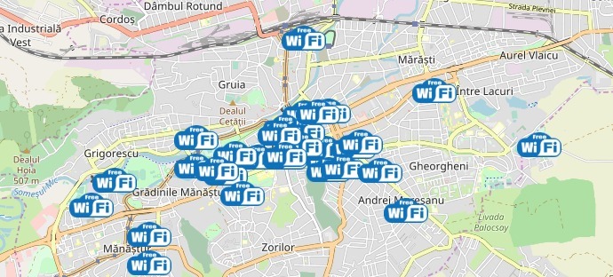 18 noi locații de WI-FI gratuit în Cluj-Napoca