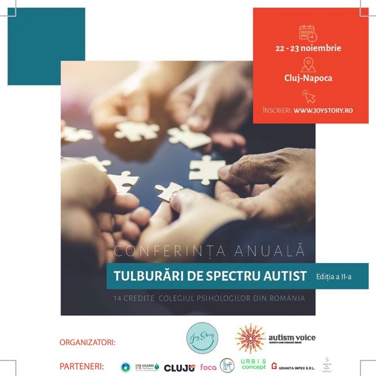 Conferinţa "Tulburări de spectru autist" va avea loc în noiembrie la Cluj-Napoca 3 Conferinţa "Tulburări de spectru autist" va avea loc în noiembrie la Cluj-Napoca