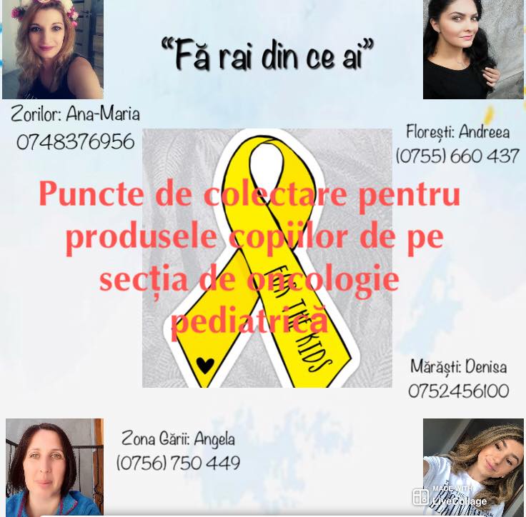 "Din inima Clujului" - proiectul care le aduce un zâmbet pe buze copiilor internaţi la Oncologie Pediatrică Cluj