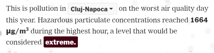 The New York Times: Cluj-Napoca este cel mai poluat oraş din România