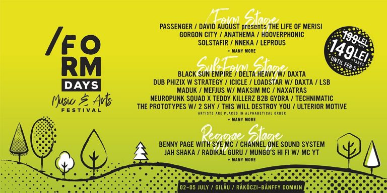 Bilete la preţ special la /FORM DAYS - noul festival din judeţul Cluj