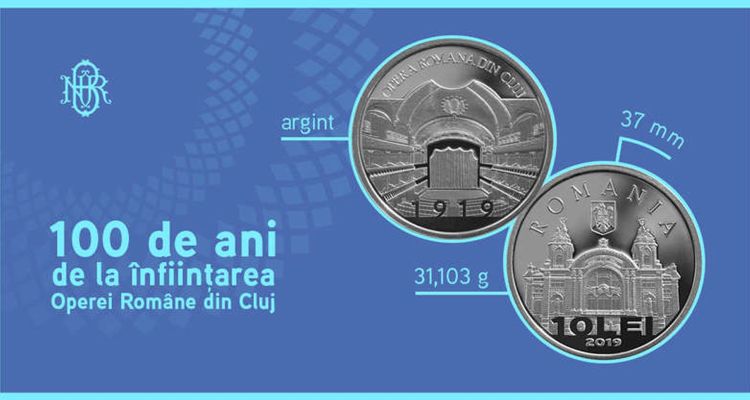 BNR va lansa o monedă de argint cu tema "100 de ani de la înfiinţarea Operei Române din Cluj"