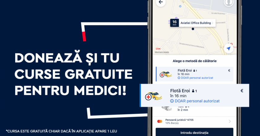 Curse gratuite pentru medicii din Cluj-Napoca prin aplicația de taxi și ridesharing FREE NOW