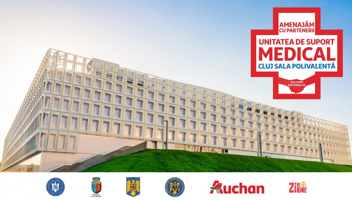 Sala Polivalentă din Cluj - transformată într-un centru de spitalizare pentru bolnavii de COVID-19