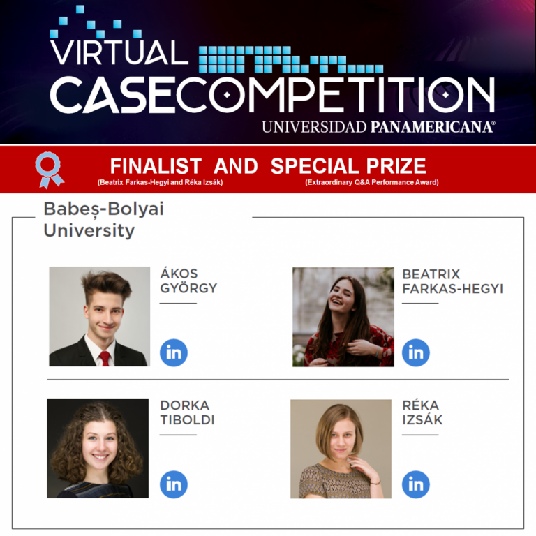 Premii obţinute de studenţii UBB Cluj la concursul internațional „Virtual Case Competition”