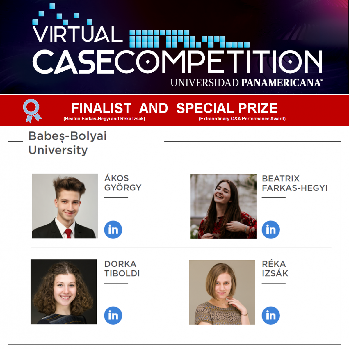 Premii obţinute de studenţii UBB Cluj la concursul internațional „Virtual Case Competition”