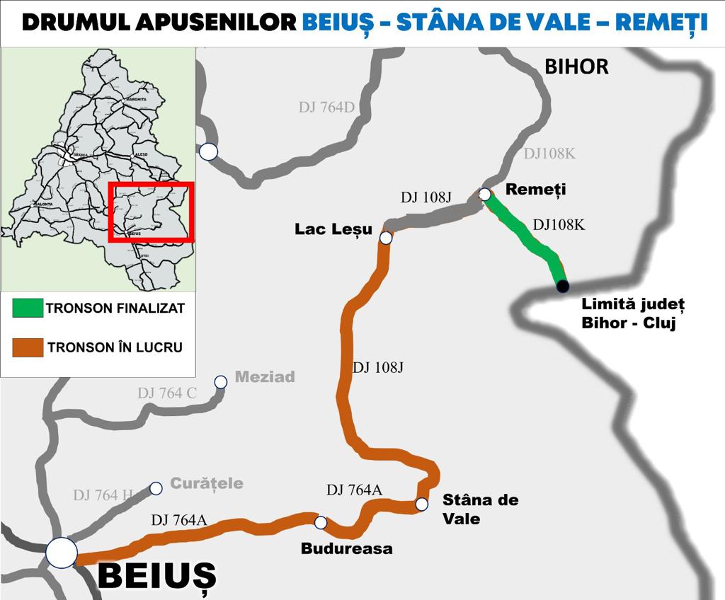 harta drumul apusenilor