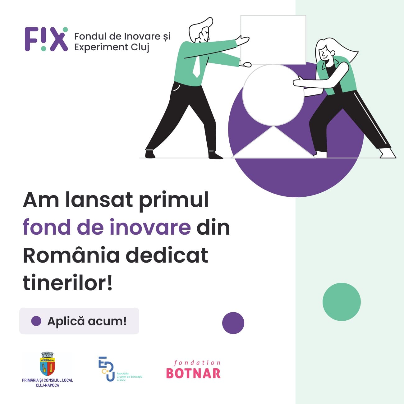 Finanţare de până la 50.000 de euro pentru ideile inovatoare ale tinerilor clujeni