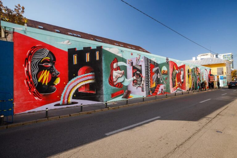 Pictură murală pentru aniversarea a 30 ani de înfrățire între Cluj-Napoca și orașul francez Nantes