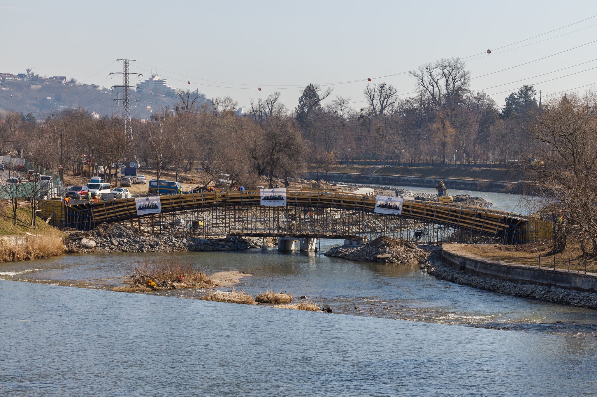 Stadiul lucrărilor de modernizare pentru culoarul de mobilitate de pe malurile Someșului