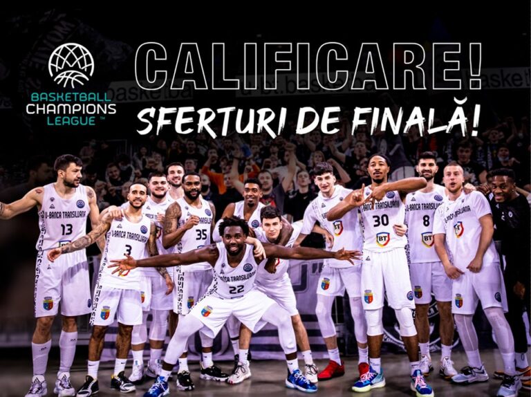 U-Banca Transilvania scrie istorie și se califică în sferturile de finală ale Ligii Campionilor