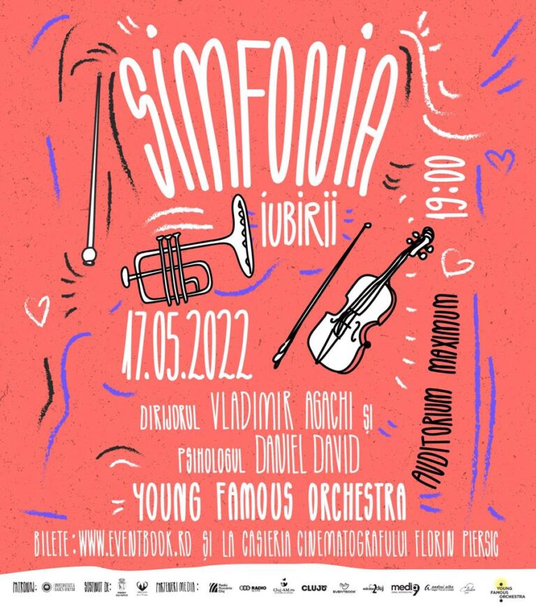 Simfonia Iubirii – concert și prelegeri în dialog între dirijorul Vladimir Agachi și psihologul Daniel David, alături de Young Famous Orchestra