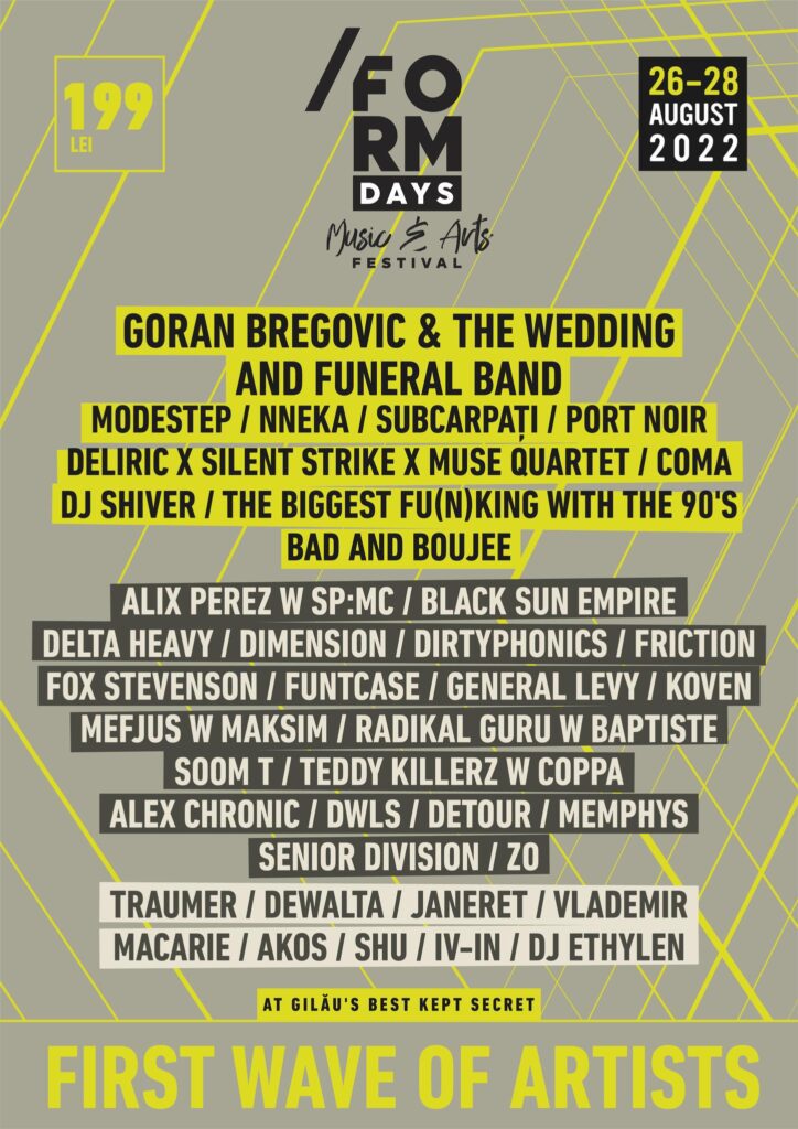 Primul val de artişti la festivalul FORM Days de la Gilău
