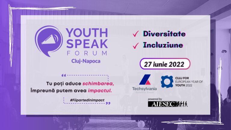 Youth Speak Forum - eveniment gratuit organizat pentru tinerii clujeni