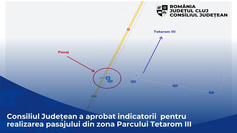 Pasajul din zona Parcului Tetarom din Jucu va fi construit prin fonduri PNRR