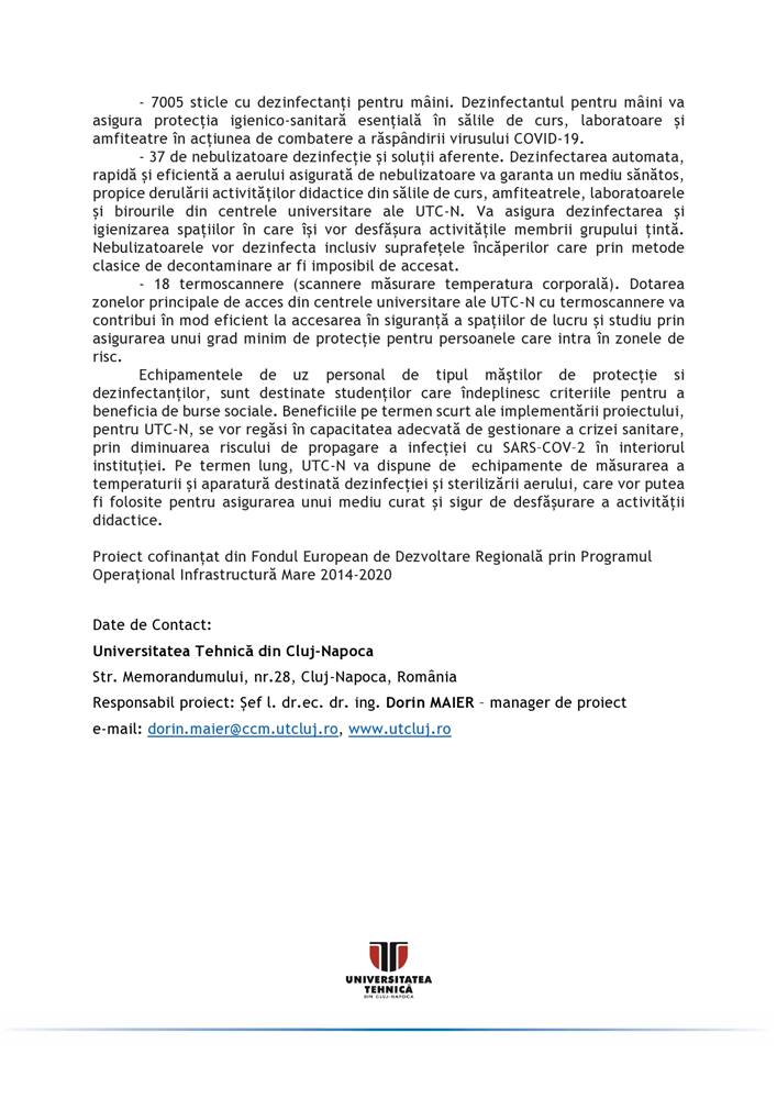 demarare proiect utcn covid cluj