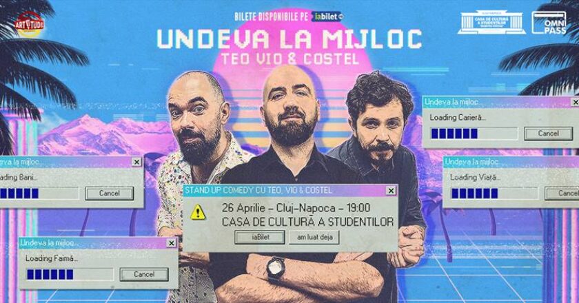 Teo, Vio și Costel vin la Cluj cu show-ul de comedie “Undeva la mijloc”