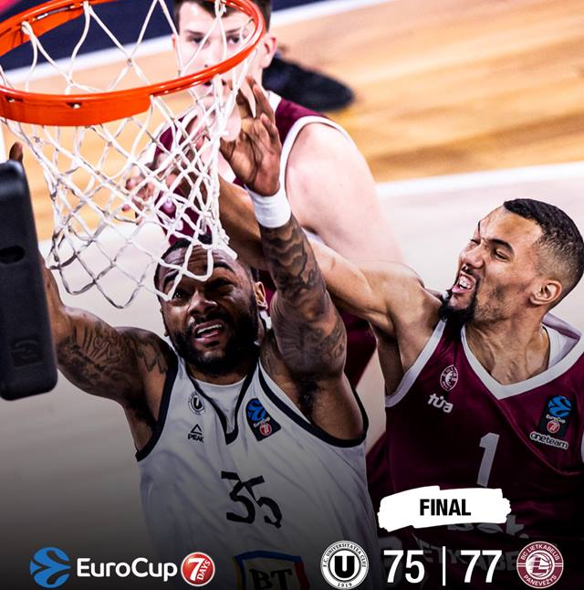 U-BT Cluj a pierdut la limită meciul din EuroCup împotriva vicecampioanei din Lituania