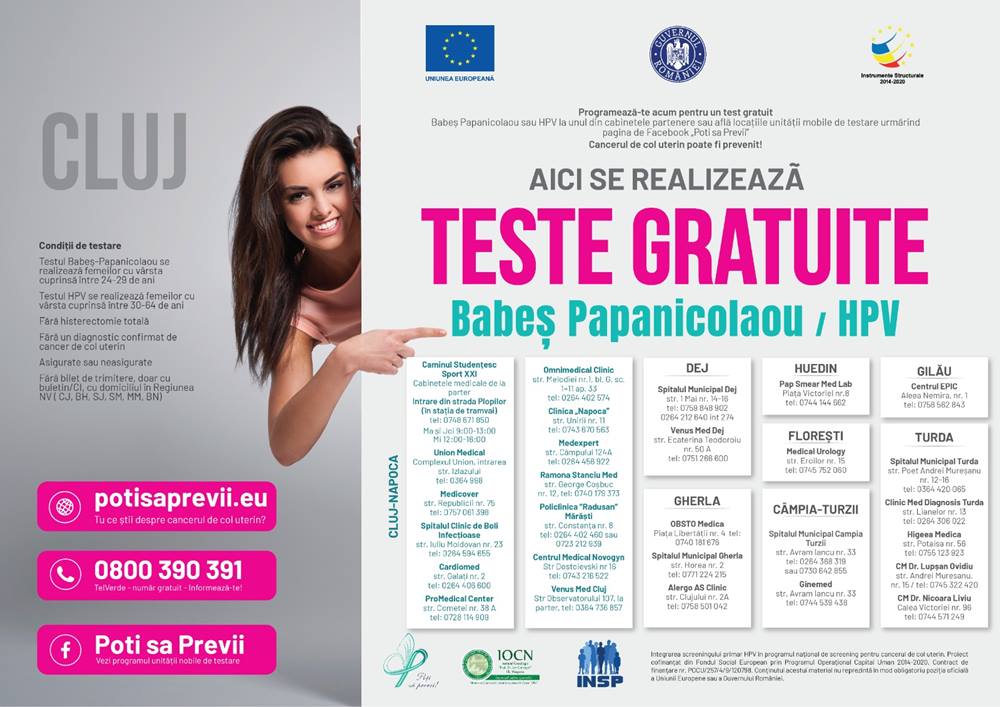 A fost prelungită perioada de testare gratuită pentru cancerul de col uterin și cel de sân