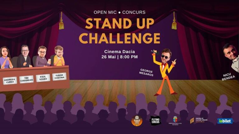 Cei mai talentați comedianți începători din Cluj se vor întrece în glume la „Stand Up Challenge”