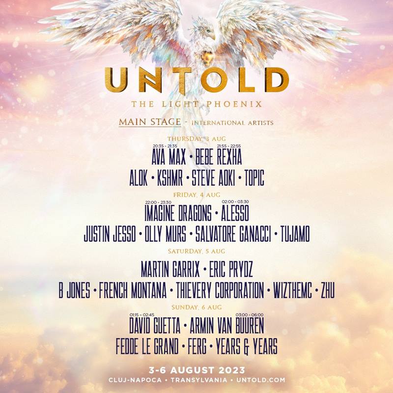 A fost anunţată lista finală a artiştilor care vor urca pe cele 8 scene ale festivalului UNTOLD