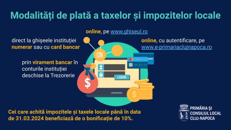 Taxe şi impozite Cluj 2024
