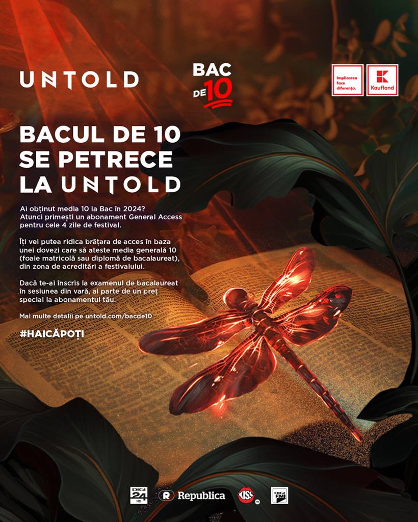 Elevii care obțin nota 10 la Bacalaureat vor avea acces gratuit la festivalul UNTOLD
