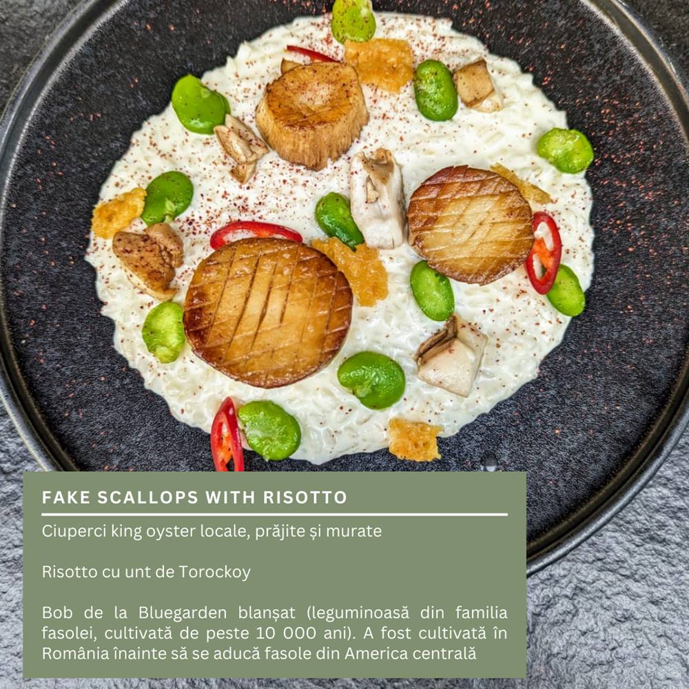 fake scallops risotto